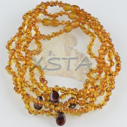 Teething necklace polished  cognac